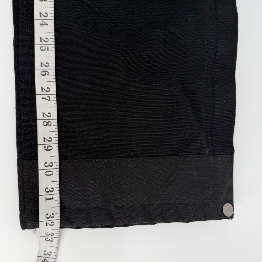 Carhartt Bib Overalls Womens L Tall Black Washed Duck Insulated 104049 Relaxed - Picture 9 of 9